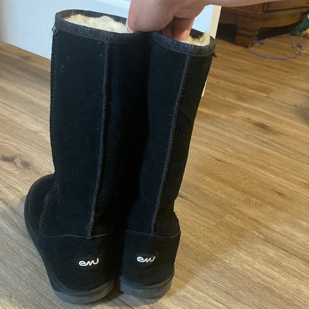 Emu Australia Black Tall lined boots - Picture 3 of 4